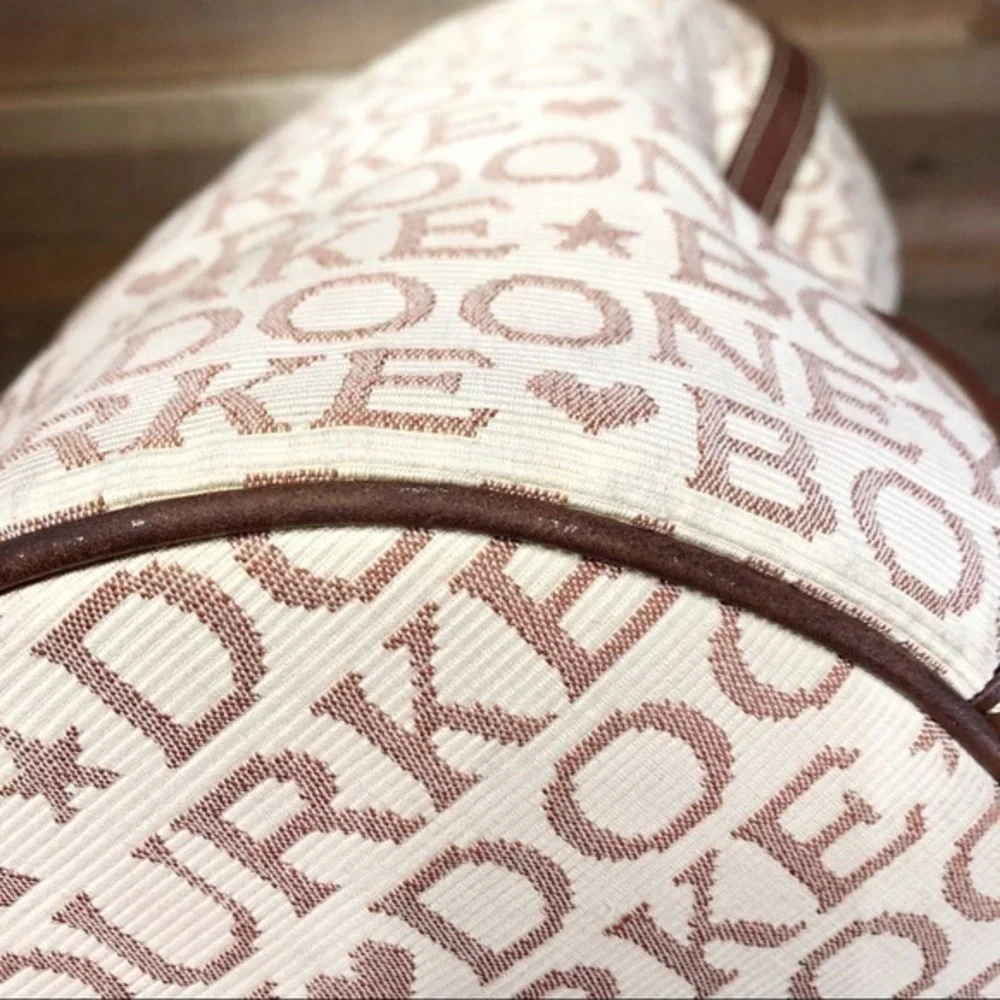 Dooney & Bourke Signature Cream Canvas Hobo Bag